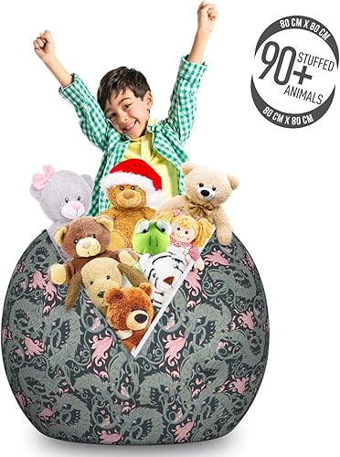 Miniatura 93 de Lunarable Silla de almacenamiento para adolescentes, coloridos patines de estilo retro, para actividades juveniles, para niñas y niños, divertido