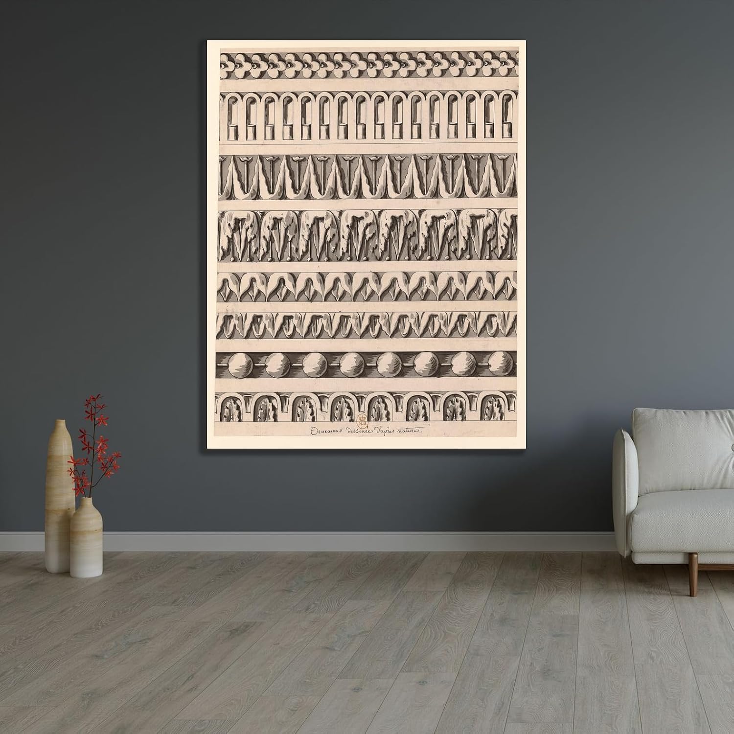 ArtDirect Ornaments drawn from nature (1777-1825) Unframed Art Print Giclee Poster by Jean Jacques Lequeu - Ready for Framing with Customization Sizes 8x10, 11x14, 16x20, 24x31, 36x46 and 47x60 inches