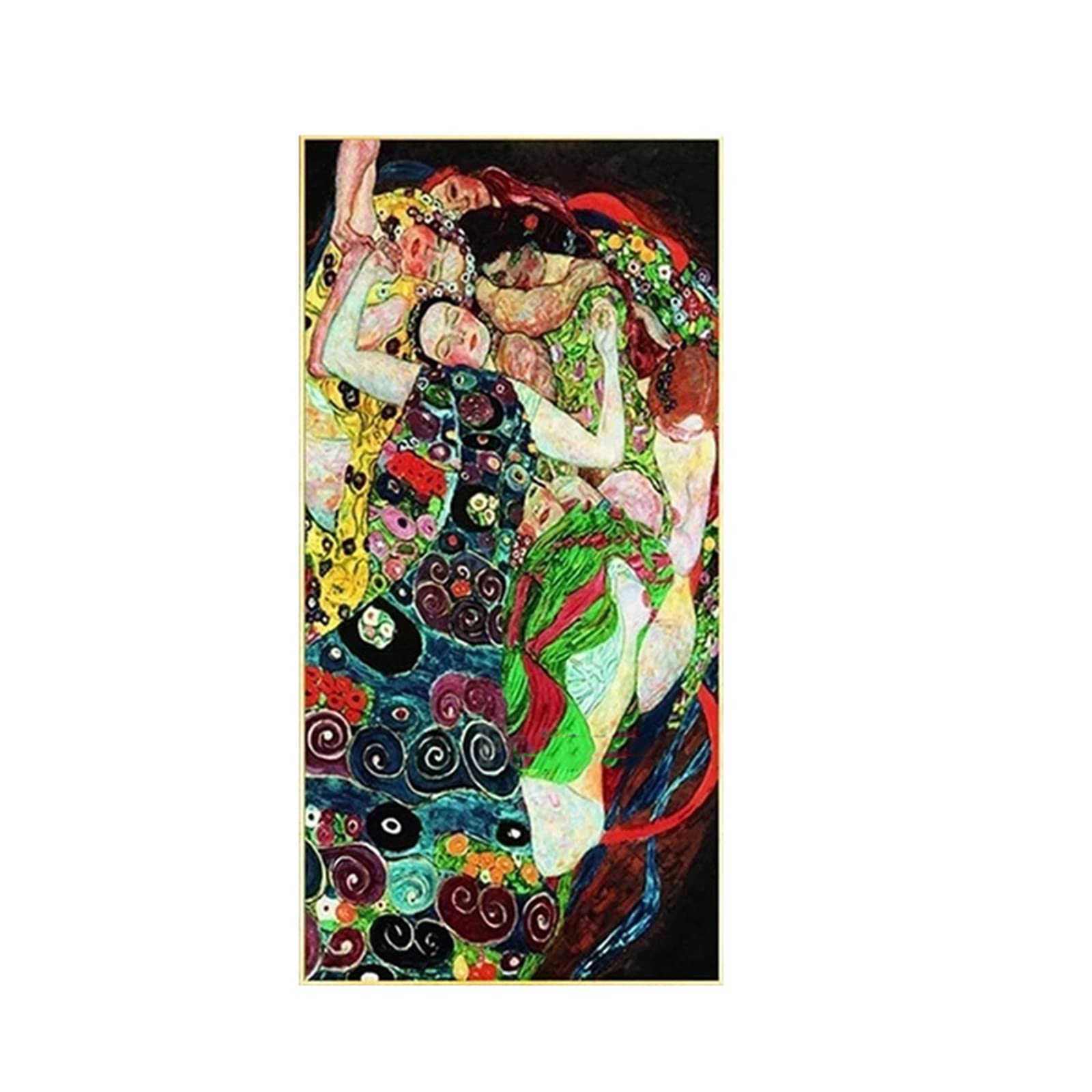 Diamond Painting Der berühmte Gustav Klimt,Diamant Painting Bilder Erwachsene, 5d Diamant Painting Strasssteine Kunsthandwerk, Daiments Painting für Wohnzimmer Schlafzimmer Wand Dekoration 50x100cm