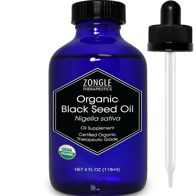 Óleo de semente preta Zongle Therapeutics, prensado a frio, 100% puro, 120 mL