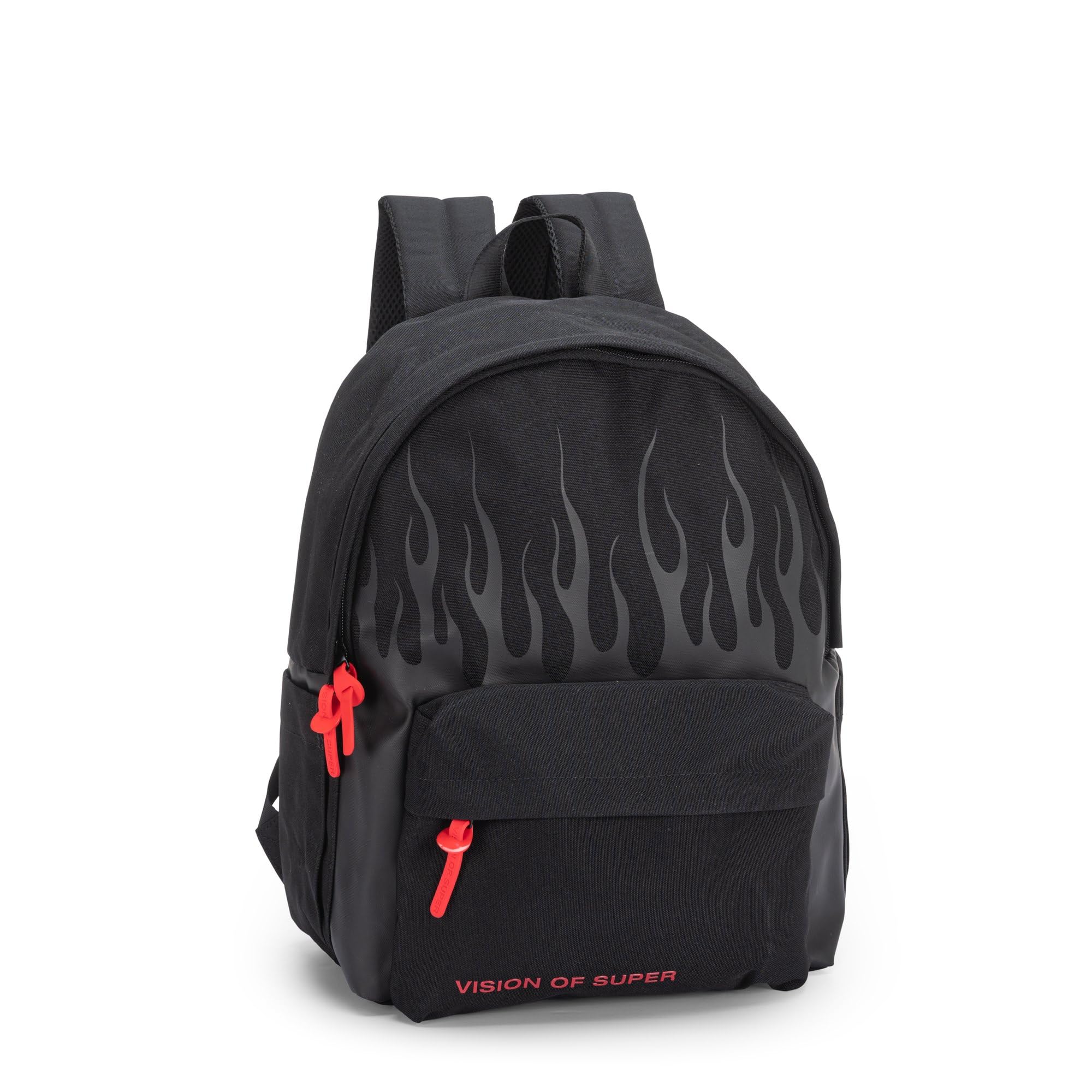VOS - Zaino Scuola Ragazzo e Ragazza con Vano Principale, Tasca Frontale con Zip, Tasca Laterale con Top Elasticizzato, Spallacci Imbottiti e Regolabili, Retro e Fondo Imbottiti, 30x40Hx17 cm, 24 L