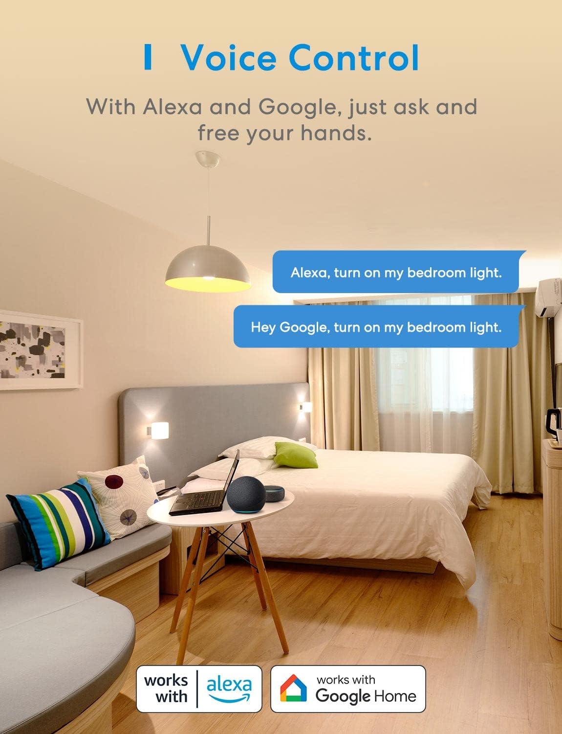 Smart 3 Way Dimmer Light Switch Kit, Meross 2.4GHz WiFi Dimmer Switch for Dimmable LED Light, Halogen and Incandescent Bulb, Support Alexa, Google Assistant and SmartThings, Remote and Voice Control