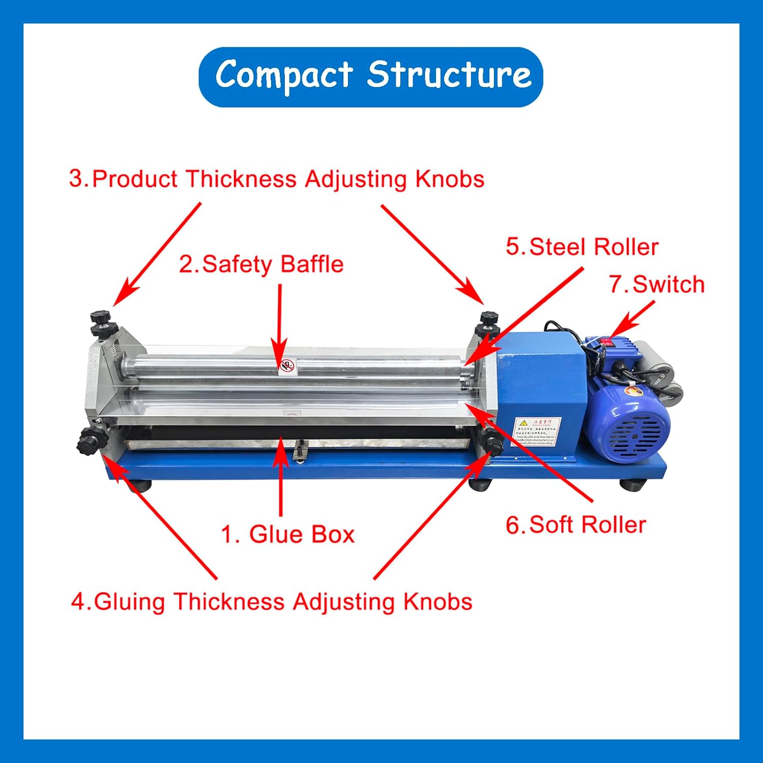 Professional Automatic Gluing Machine 15.75" Glue Coating Machine with Adjustable Speed 10m/min & Max 13mm Thickness 110V Electric White Emulsion Coater for Paper, Leather, Bookbinding