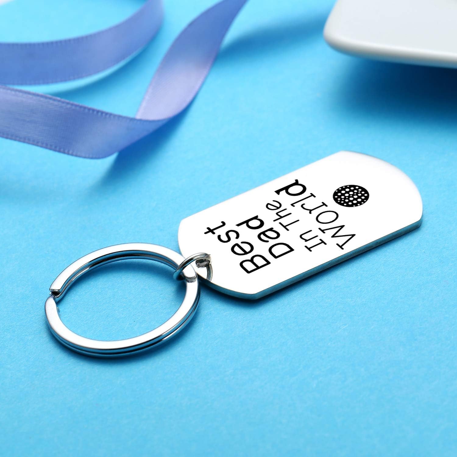 Nimteve Dad Gift Dad Keyring Dad Gifts Birthday Gifts For Dad From Daughter Son Dad Presents For Daddy Keychain Father's Day Christmas Gifts For Dad (Best Dad In the World Style1) - Image 3