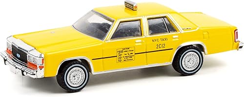 Miniatura 3 de 1991 LTD Crown Victoria Yellow NYC Taxi (Nueva York) Hobby exclusivo modelo 164 fundido a presión por Greenlight 30290