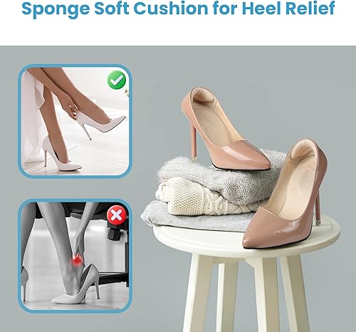Miniatura 3 de Serenelife Almohadillas para el talón, 2 pares de inserciones de zapatos para botas de hombre y mujer, tacones altos y tenis - Llena el espacio