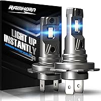 Vista 16 de RAMHORN Bombillas H4, 300% de brillo, tamaño 1:1, Plug-N-Play, paquete de 2