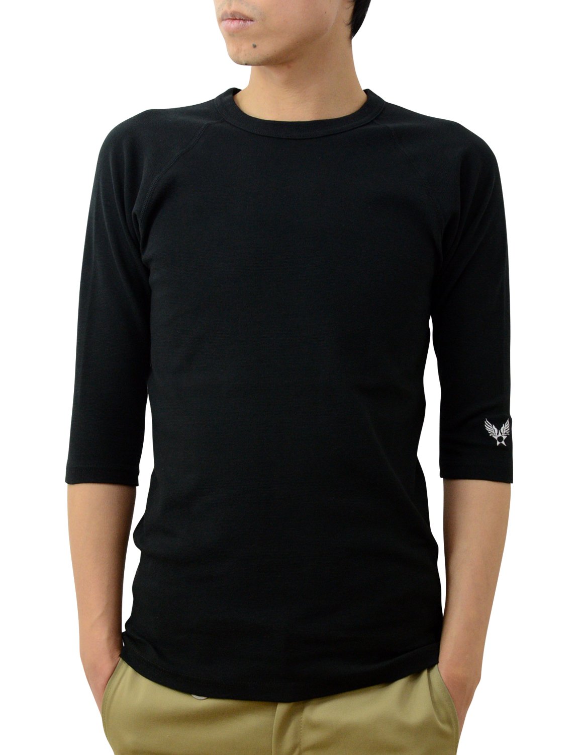 [ジーンズバグ] JEANSBUG オリジナル スパン フライス 7分袖 クルーネック Tシャツ メンズ レディース 無地 SP7T