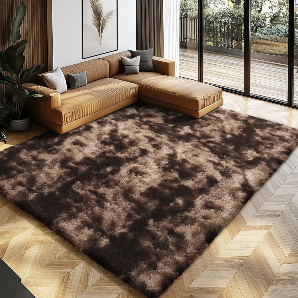 Shag Area Rugs for Bedroom Living Room,5X8 Ultra Soft Fluffy Area Rugs for Dorm,Indoor Carpet Nursery Rugs for Kids Girls Room Home Decor, Mottling