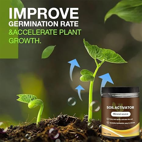 Soil Pro Activator, Professional Bone Meal Fertilizer, Dirt Health Booster, Organic Liquid Fertilizer for Indoor & Outdoor Plants, Potting Mix, Seedling Compost - Promotes Root Growt, 120g