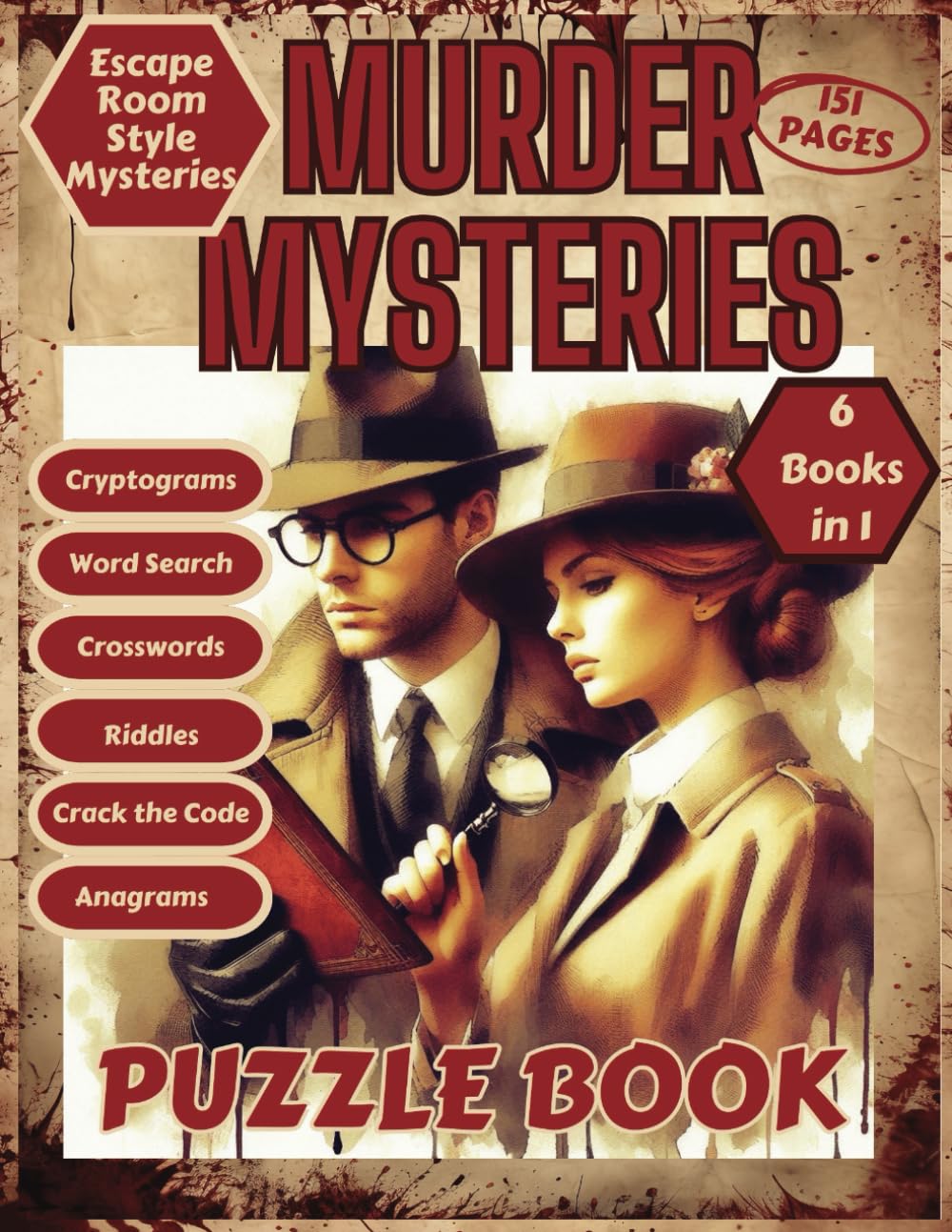 Murder Mysteries Escape Room Style Puzzle Book