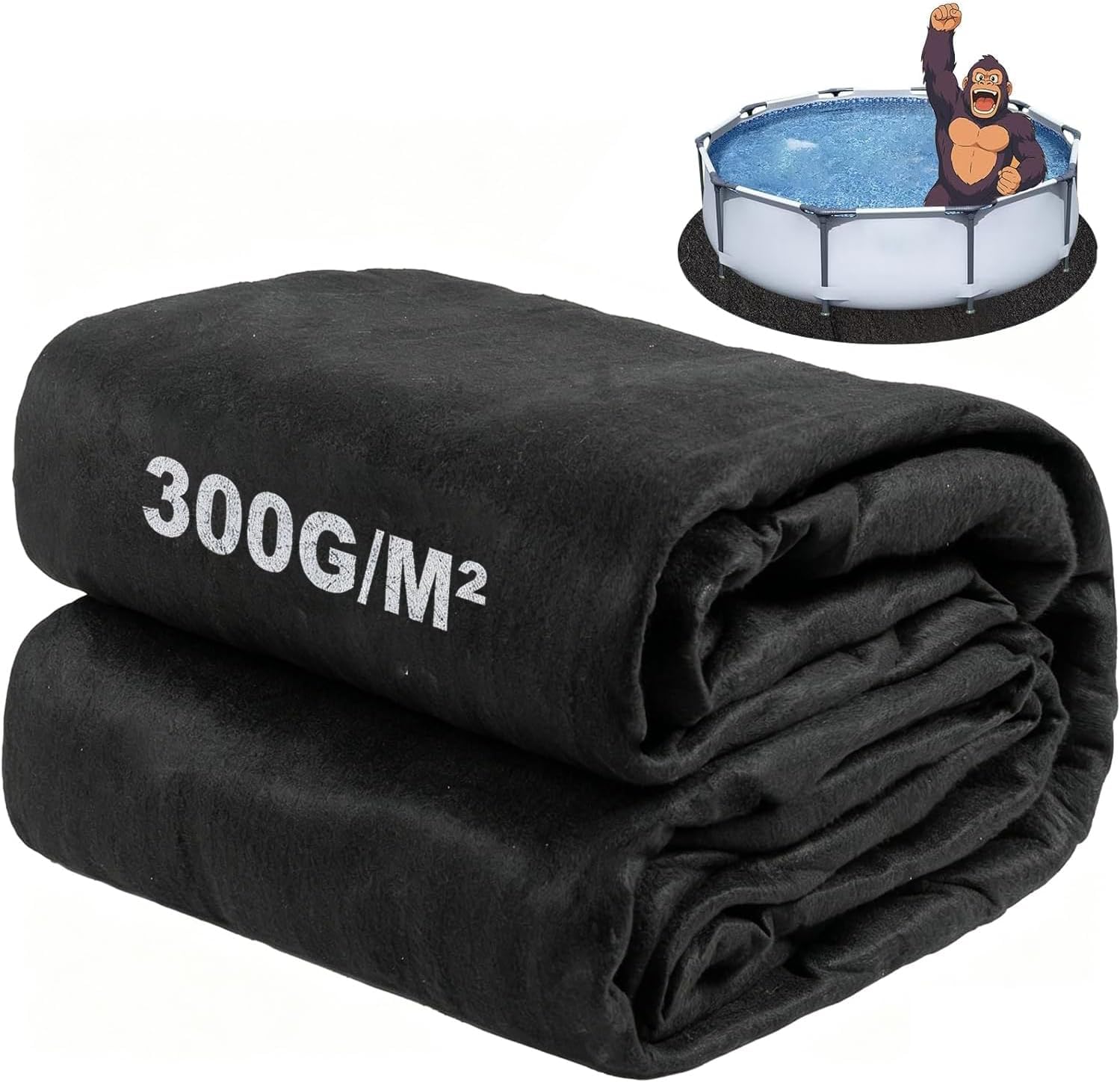 Poolunterlage Rund 460 cm – Vorgeschnittene Bodenplane für Aufstellpools & Whirlpools, Nahtlos, Robust, Einfach zu Verlegen, Ideal für Outdoor, verlängert die Lebensdauer der Auskleidung