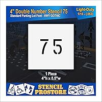 Vista 112 de Plantillas para pavimento, bordillo y WheelStop, plantilla de doble número de 4 pulgadas, (18), 4 x 4 x 1/16 pulgadas, livianas