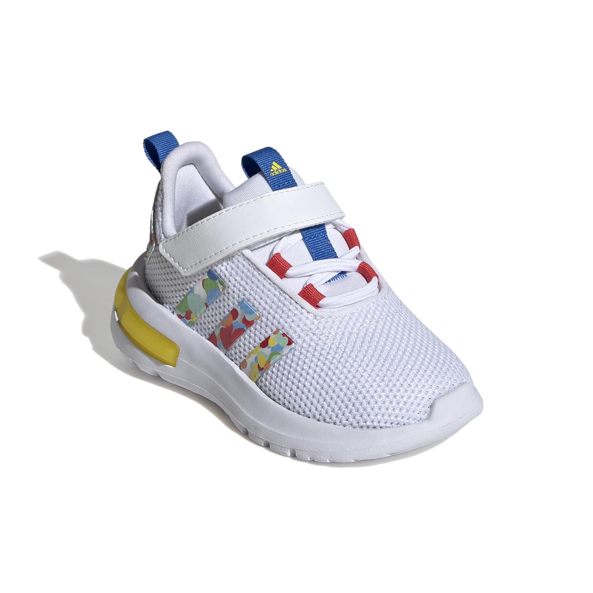 adidas Baby Racer Tr23 Hook & Loop Sneaker, White/Bright Red/Bright Royal, 6 US Unisex Infant