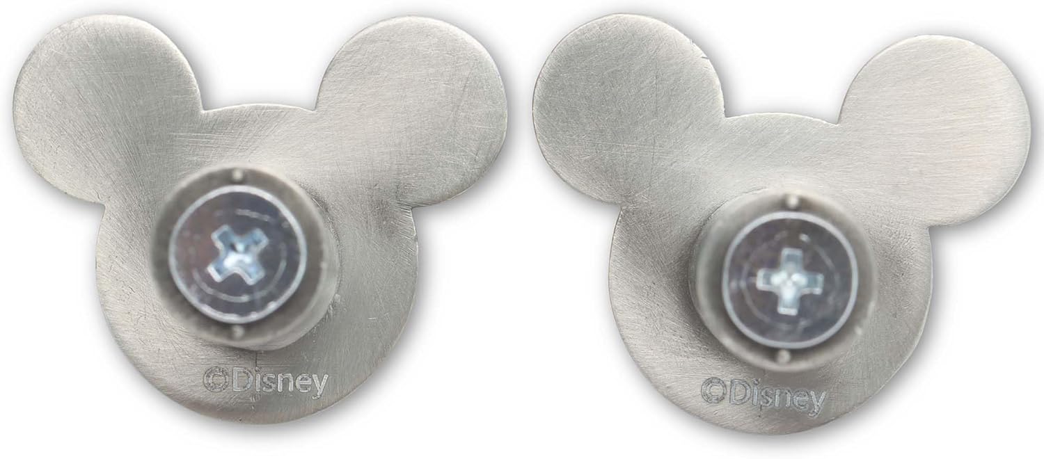 Open Road Brands Disney Mickey Mouse Head Metal Knobs - Fun Mickey Mouse Knobs for Dresser or Cabinet - Pack of 2