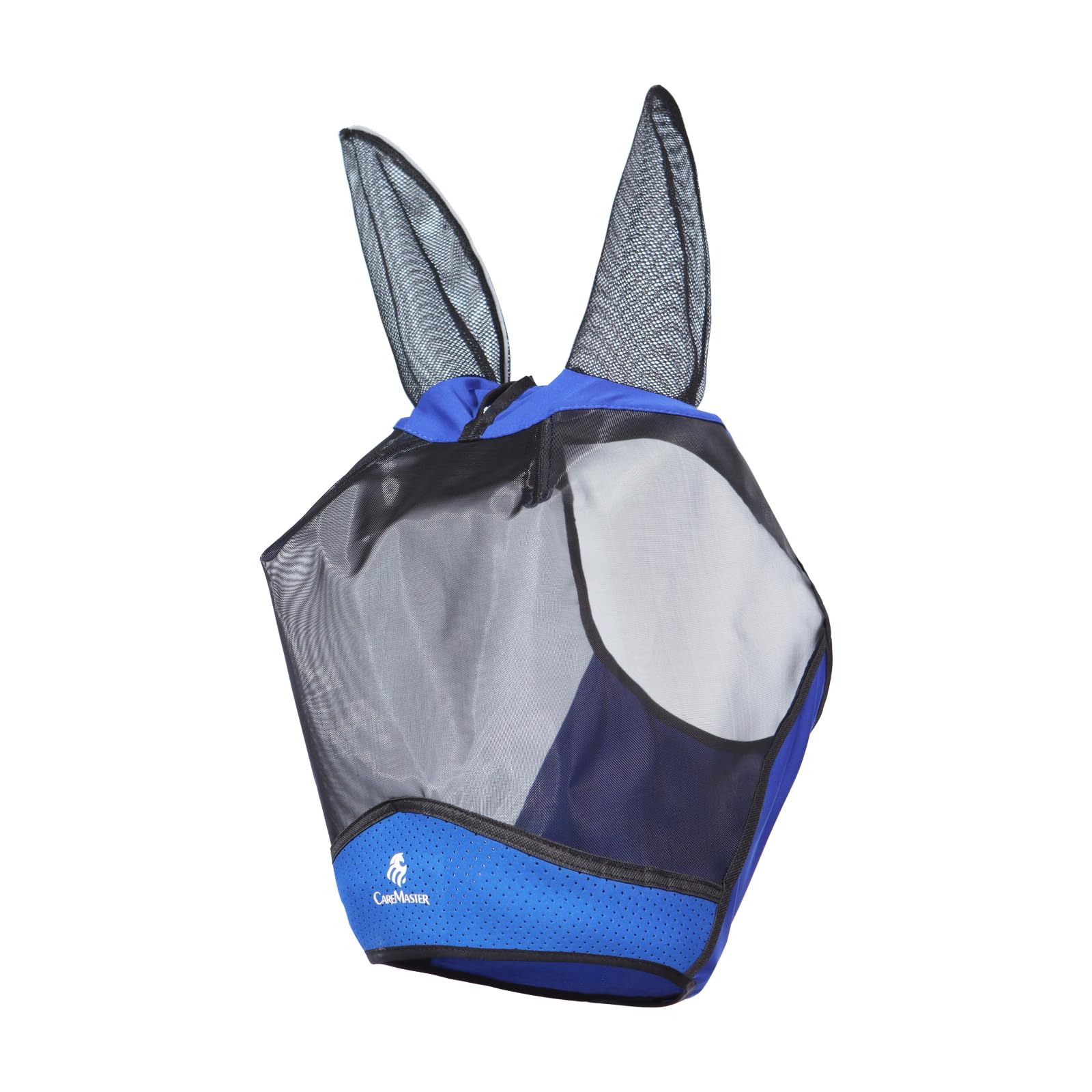 CareMaster Horse Fly Mask Large Space Breathable UV Protection Equine Mask with Reflective Features on Ears Royal Blue L