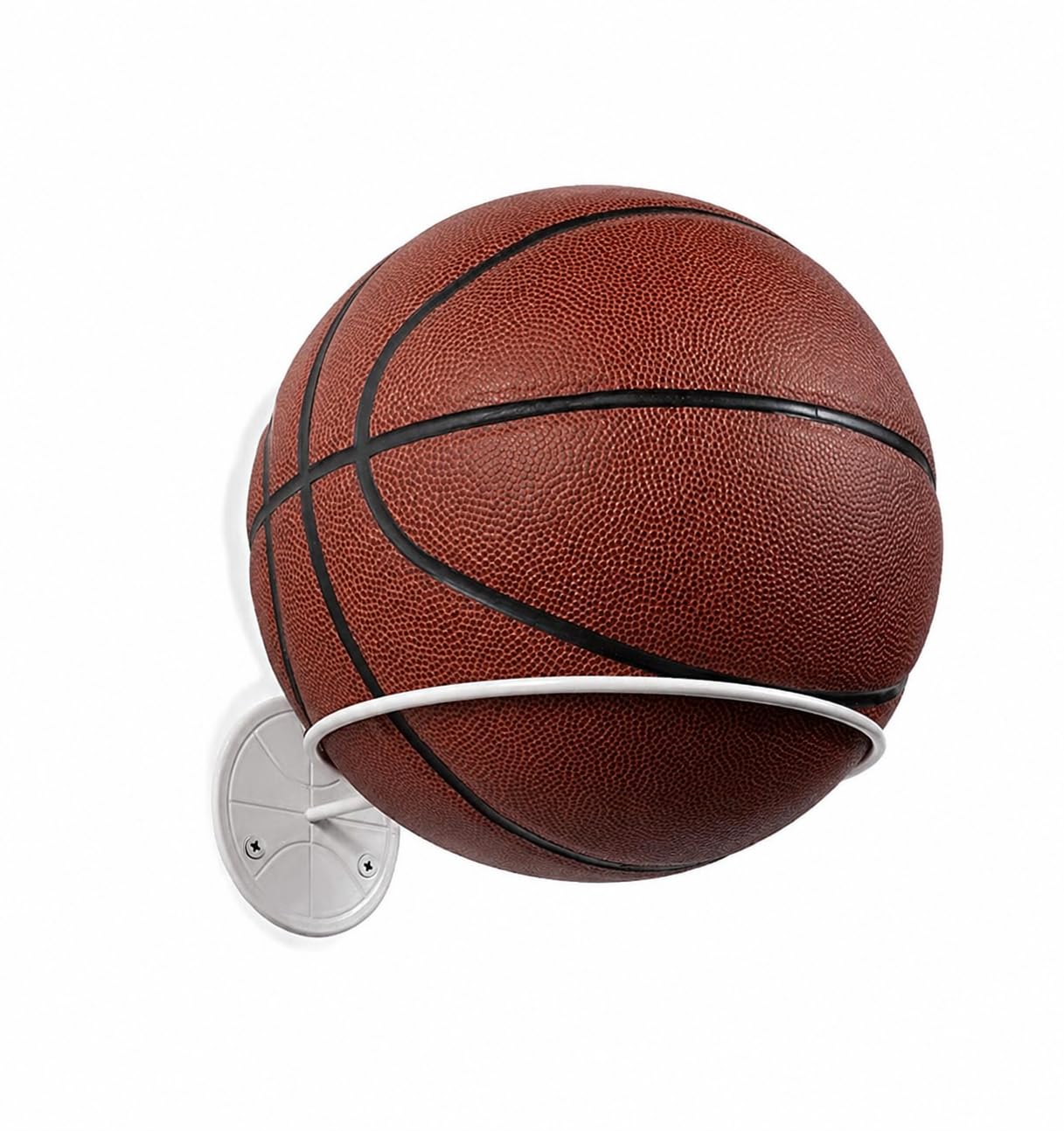 Indian Decor - Set of 4 Black Metal Wall-Mounted Sports Ball Holder Display Rack/Basket Ball/Football/Volley Ball Storage (Black)-picture-15