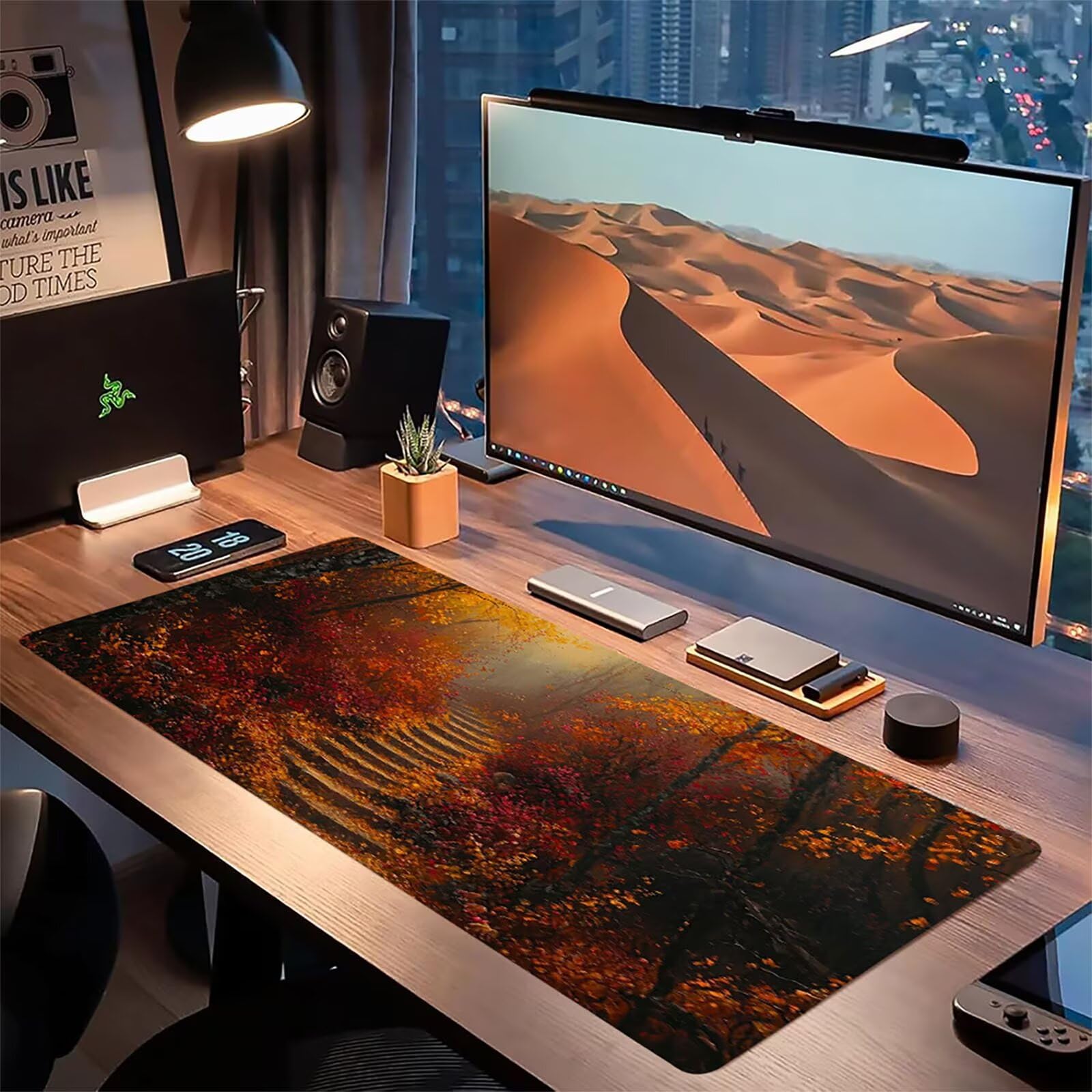 Podkładka pod mysz fabryczną XXL, podkładka pod mysz do gier XXL 1200 x 600 x 5 mm, podkładka na biurko dla graczy, bardzo duża bezszwowa mata na stół dla graczy, antypoślizgowa podstawa, klawiatura