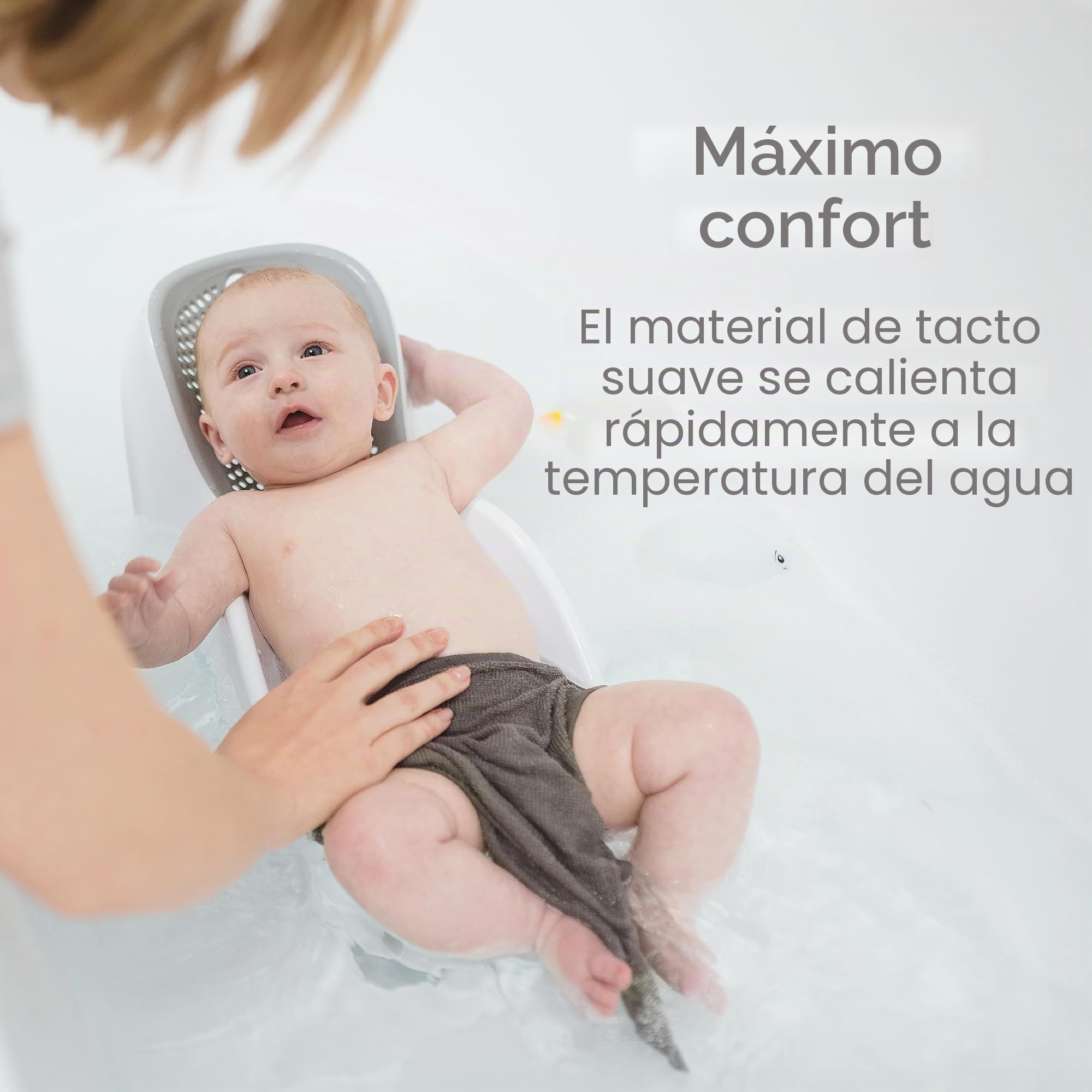 Angelcare 5092 Asiento de Baño para Bebé, Gris Claro, 50,8 x 23,5 x 20,3 cm