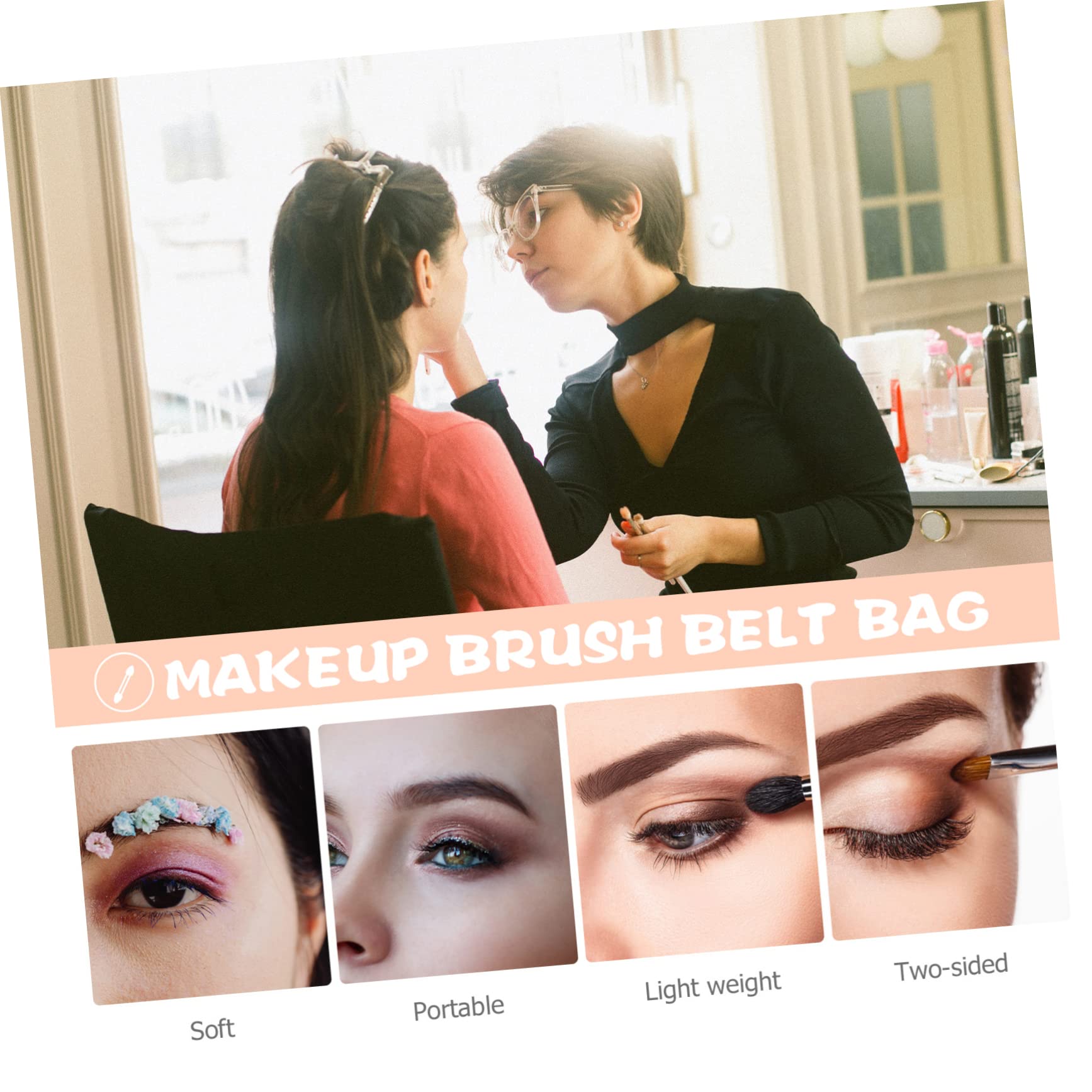 Didiseaon 2 Juegos Brocha De Maquillaje Con Bolsa Suministros De Maquillaje Para Mujeres Cepillo De Cosméticos Traje De Niñas Brocha Para Rubor Maquillaje Sombra Tubo De Aluminio