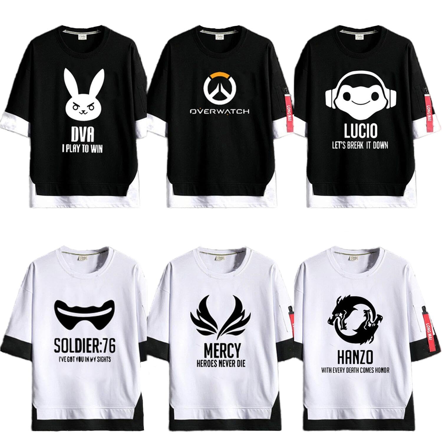 Amazon.co.jp: オーバーウォッチ OW Tシャツ 半袖 D.Va 源氏 メンズ
