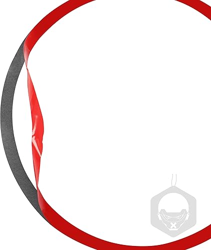 Miniatura 7 de 2 unidades, color rojo real, fibra de carbono, suave, consola central, cambio de marchas, marco de círculo externo, calcomanías de decoración para