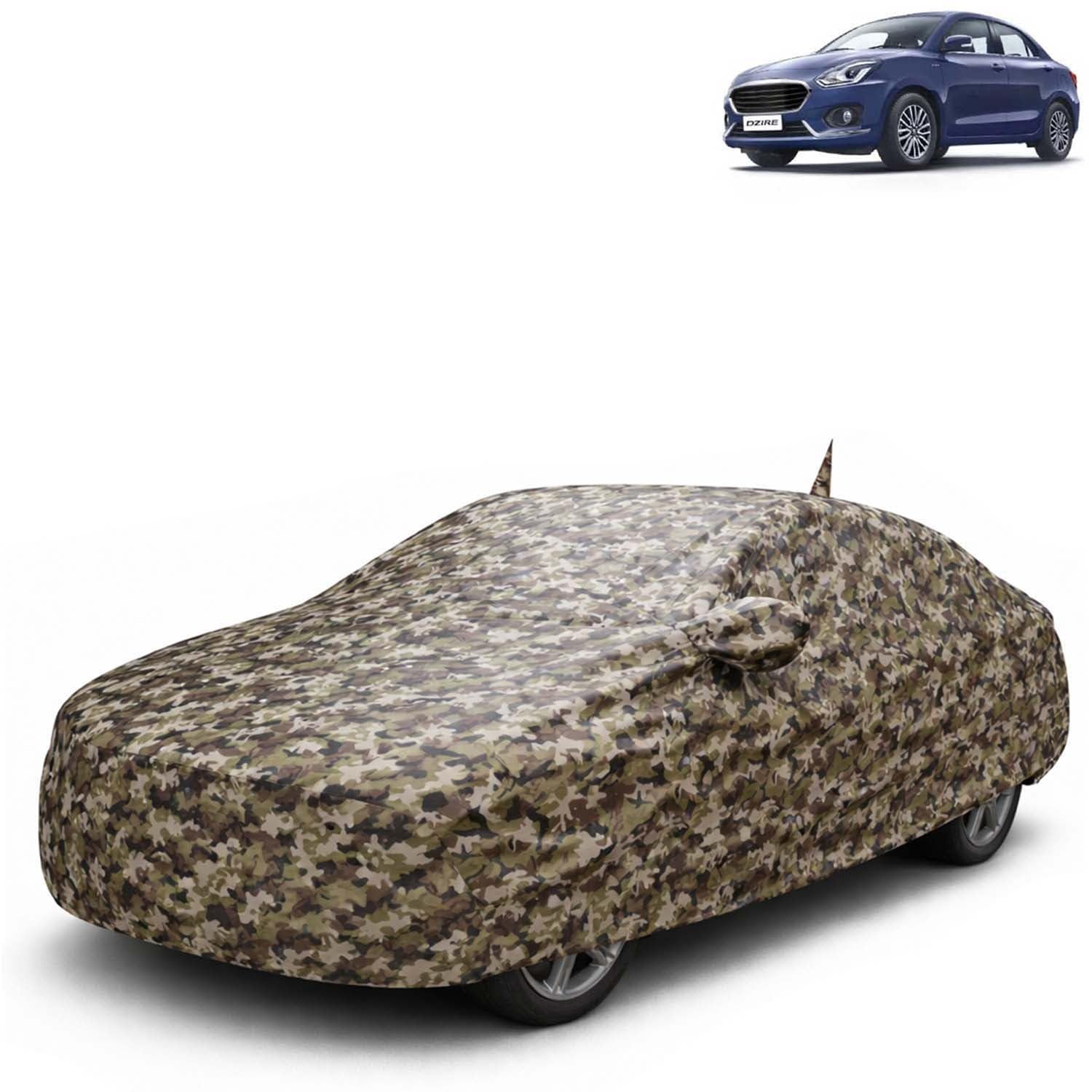 KINGSWAY JungleTech 100% Waterproof Car Cover Only with Maruti Suzuki Swift Dzire (Year 2017 to 2019 - All Model) | Mirr