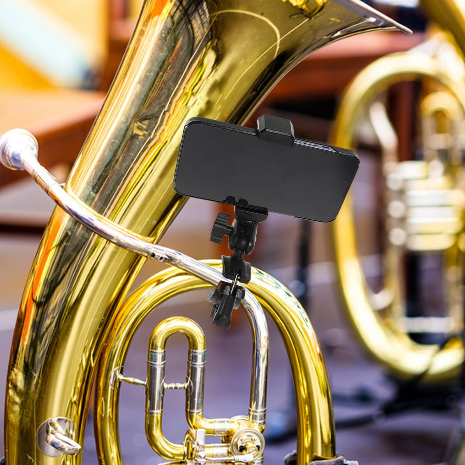 Soporte Ajustable para Móvil con Clip para Trompeta Soporte Giratorio para Partituras Compatible con Instrumentos de Viento como Trombón Clarinete Oboe y Corneta Compacto y
