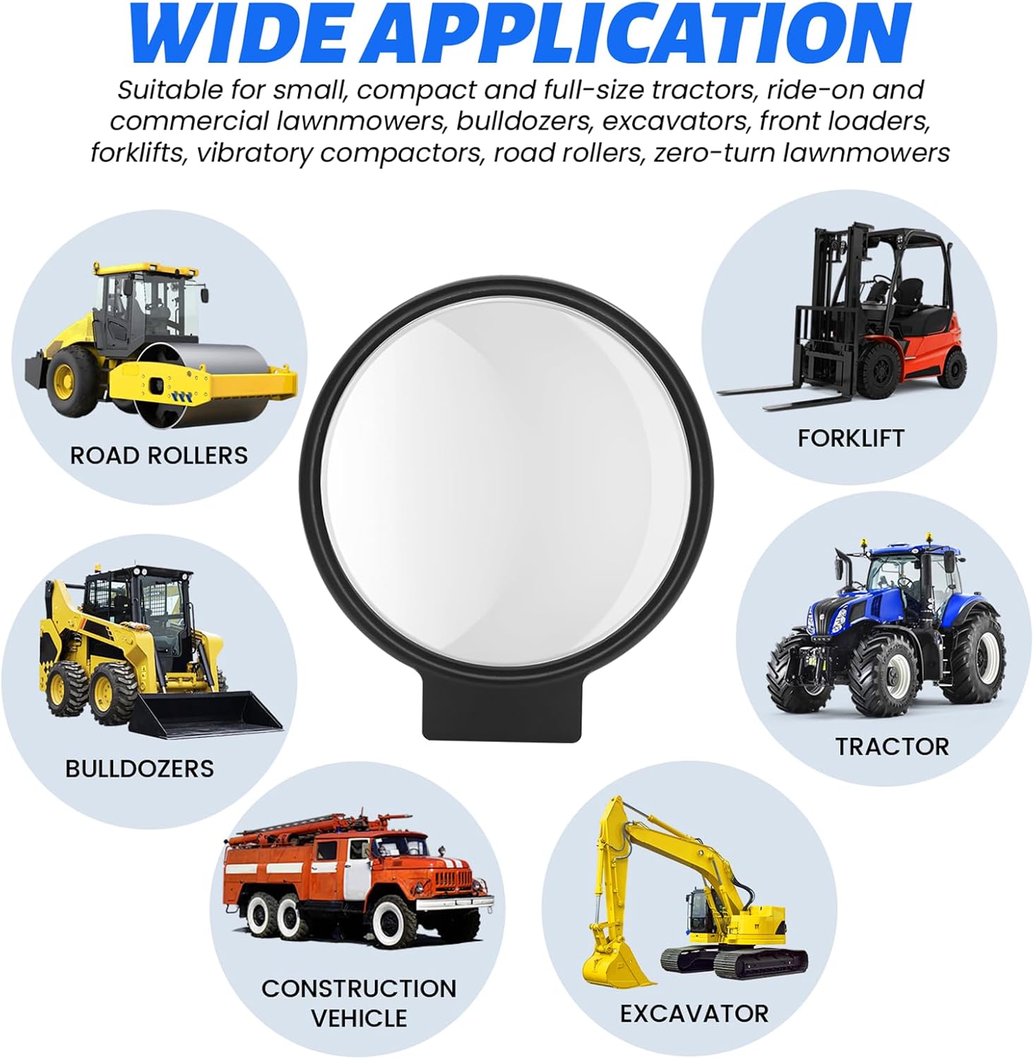 Convex Mirrors Outdoor with Bolt Bracket,Truck Rearview Mirror (B)