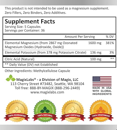 Miniatura 4 de OxyOne for Detox – Potente limpiador de colon a base de oxígeno completamente natural (polvo de óxido de magnesio) para limpiar, desintoxicar +