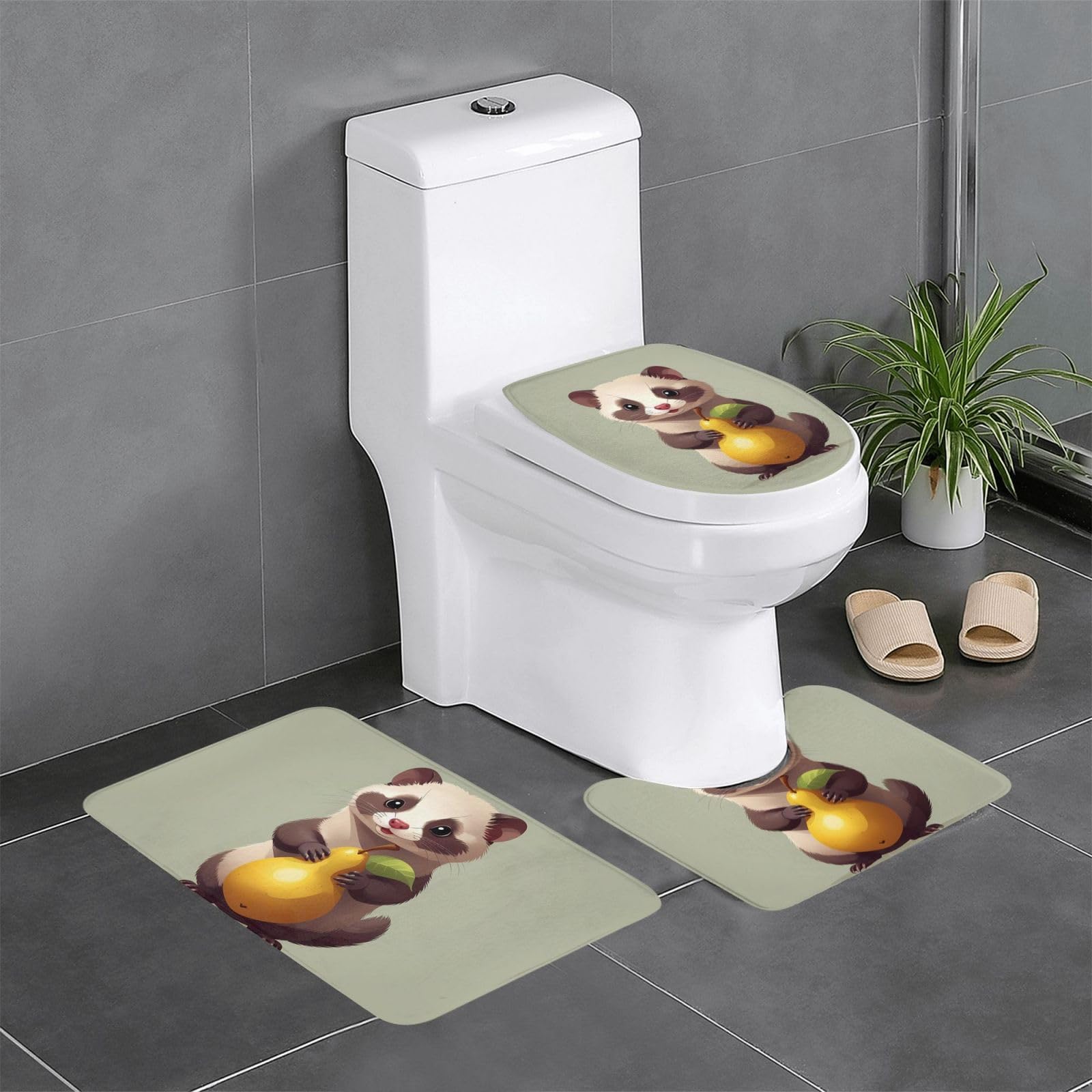Tapis de salle de bain antidérapants pour une ambiance ludique aux WC
