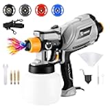 Paint Sprayer :DEKOPRO 1000W HVLP High Power Paint Gun with 1200ml High Capacity Container, Easy to Clean,for House Painting, Furniture, Cabinets, Fence, Walls, Door, Garden Chairs etc