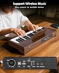 STRICH 37 Keys Kids Piano Keyboard, Digital Piano for Children, Walnut Color, SEK-37