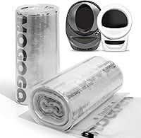 AMOGOGOPET Litter Robot 4/5/3 Waste Bags - 50 Pack Pre-Separated Transparent Liners, Leak-Proof Tear-Resistant for Self-Cleaning Litter Box