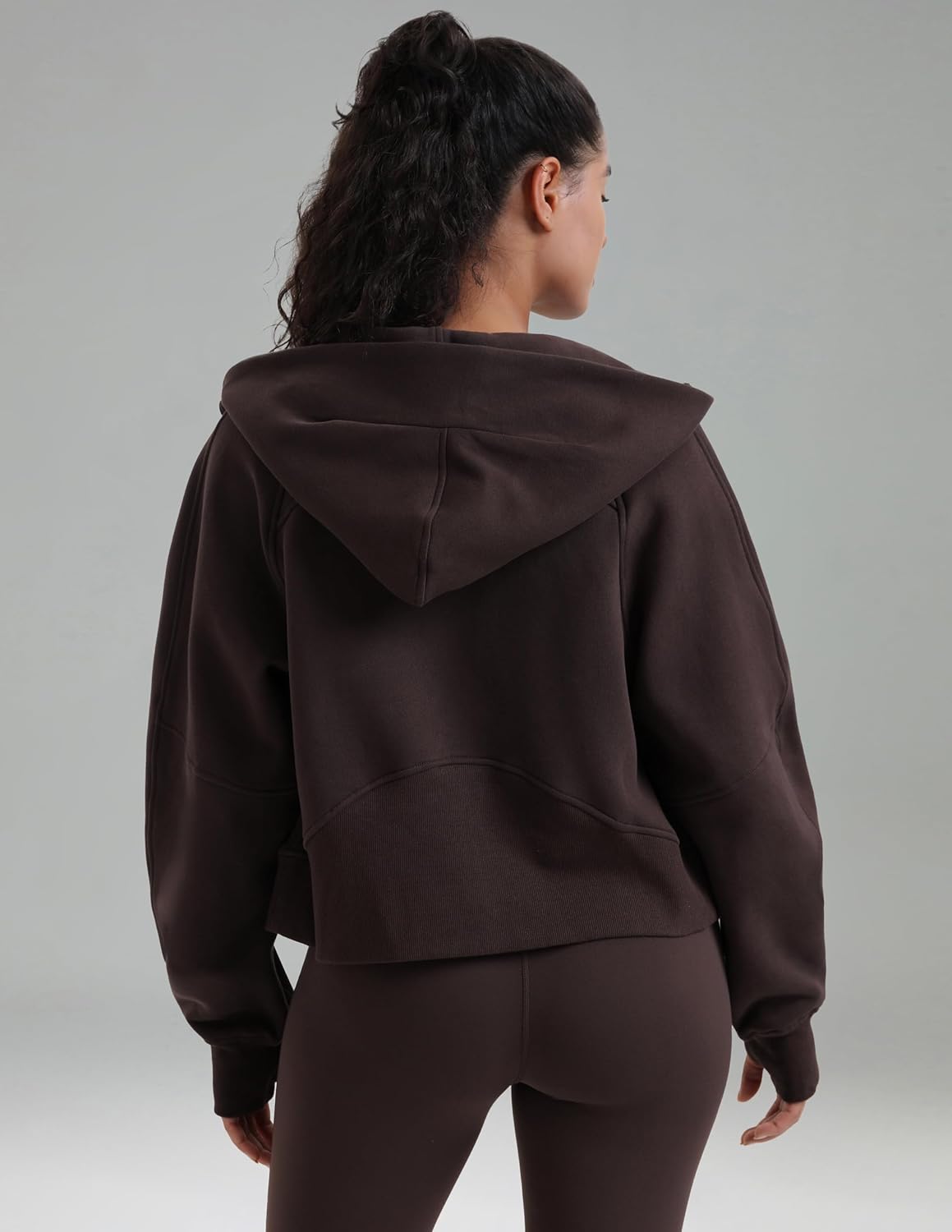 Colorfulkoala Women's Fleece Lined Oversized Hoodies Full-Zip Casual Workout Sweatshirts with Thumb Holes - Image 3