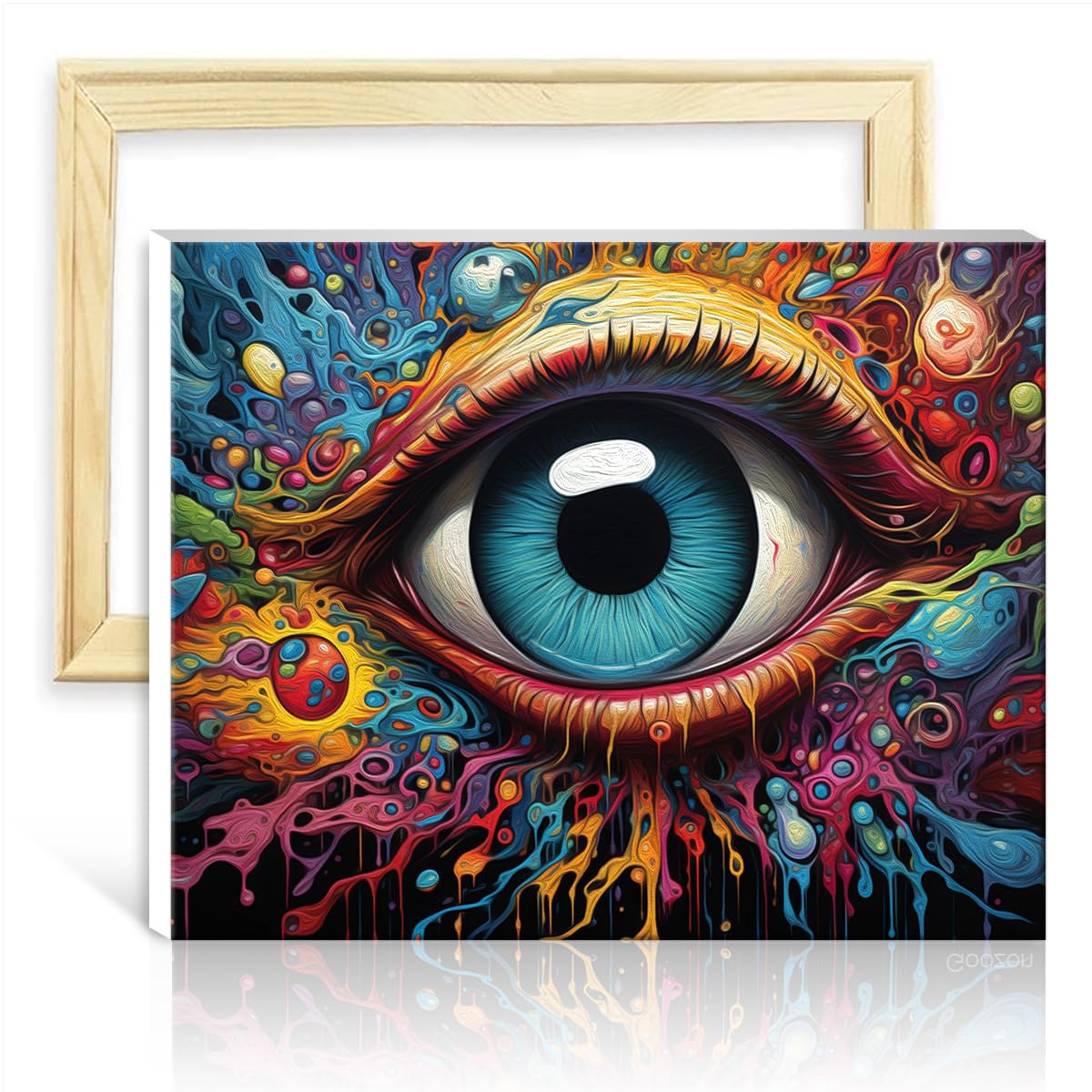 TANGFEIY Paint by Numbers Color Painting Canvas Painting Adults with 3 Brushes & Acrylic Paints Number Painting Anti Stress Toys with Frame(40x50cm) — image 1