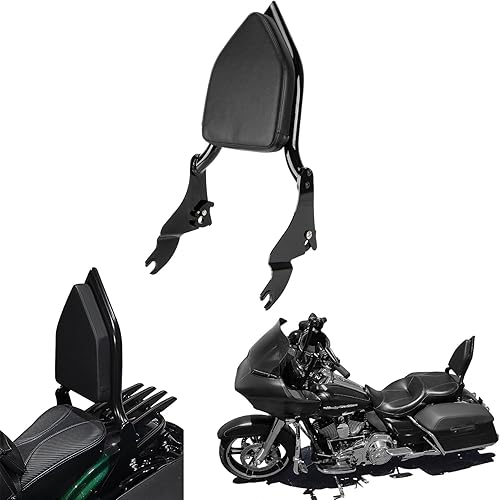 Sissy Bar, psler - Respaldo desmontable para motocicleta para pasajero, cojín ajustable libremente extraíble para Touring Street Glide Electra Glide