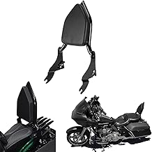 Sissy Bar, PSLER Motorcycle Detachable Backrest Passenger Purpose Seat Back Pad Cushion Adjustable Freely Removable for Touring Street Glide Electra Glide Road Glide Road King 2009-2025
