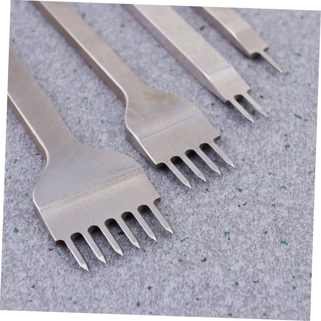 Lurrose 8pcs Leather Punching Tool White Steel Rhomboid Cutters for Leather Crafting for Watch Bands and Efficient Punching Tool