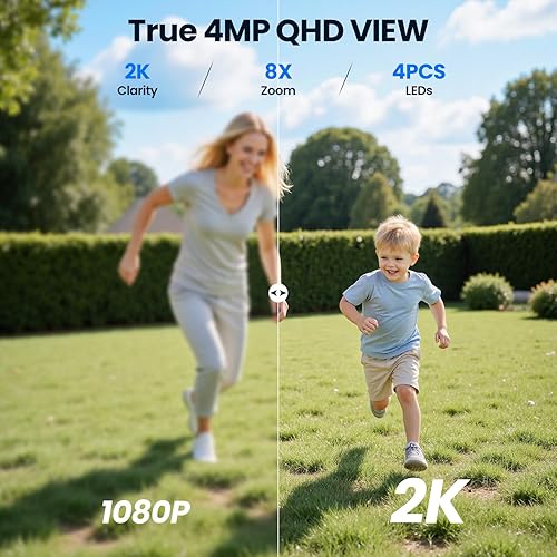 Miniatura 7 de Sistema inalámbrico de cámaras de seguridad para exteriores, kit de 4 cámaras, sin suscripción, alimentado por energía solar, almacenamiento local