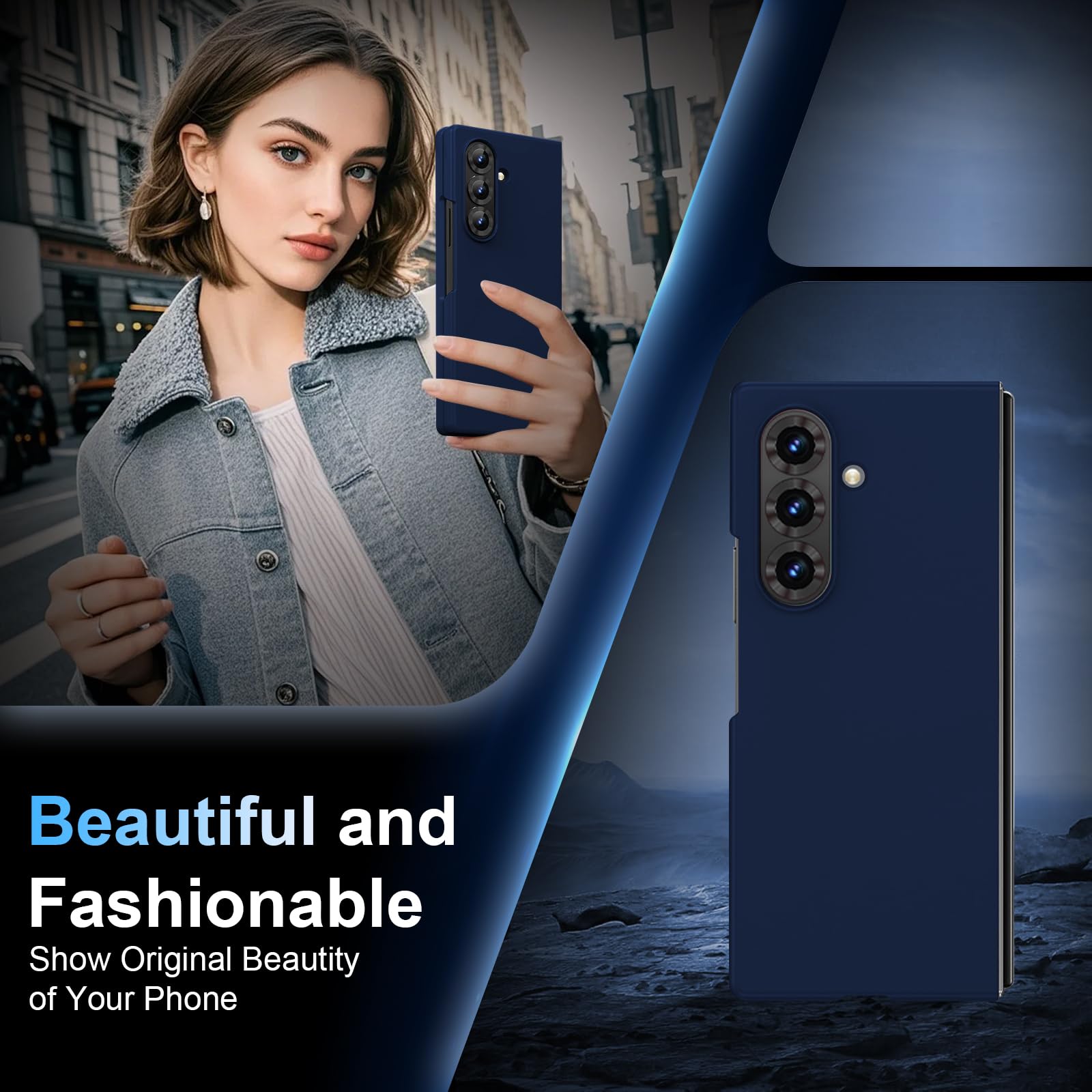 Croazhi Custodia per Samsung Galaxy Z Fold 8 Ultra, custodia magnetica compatibile con Mag-Safe, custodia rigida sottile in policarbonato pieghevole, custodia protettiva antiurto, finitura opaca