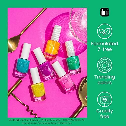 Miniatura 6 de duri Esmalte de uñas, terciopelo rojo 688, rojo sexy, cobertura completa, acabado brillante, secado rápido, 0.45 onzas líquidas.