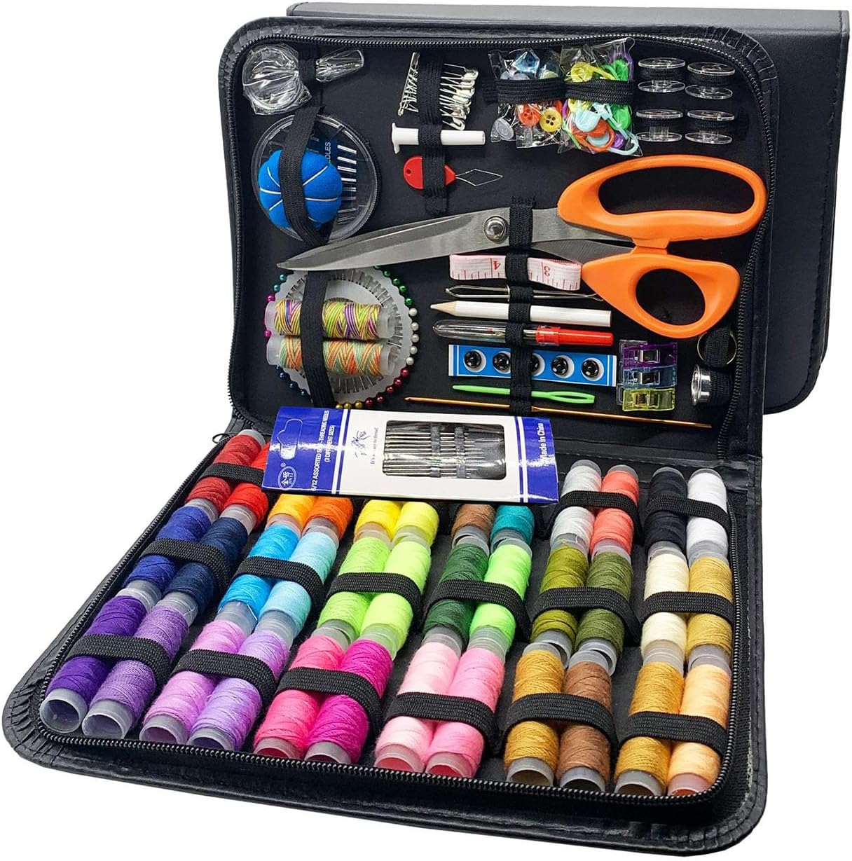 Sewing Kit for Adults, 205Pcs Professional Sewing Supplies Accessories with Tailor Scissors,Premium Sewing Supplies Set 30 Needles,Yarn Snips and More for Travel Home Beginners (205)
