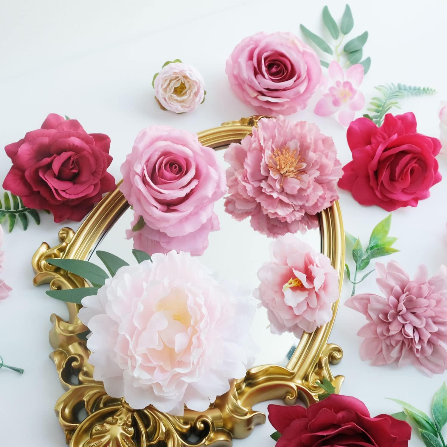 Artificial Flowers Pink Bouquets Box Set for DIY Bridal Wedding Shower Decorations Fake Floral Arrangements for Party Centerpieces Baby Shower Home Decor - Image 7