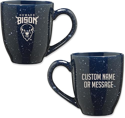 Miniatura 36 de Rico Industries NCAA UCLA Bruins Royal Blue - Taza de café de cerámica moteada grabada con láser de 16 onzas