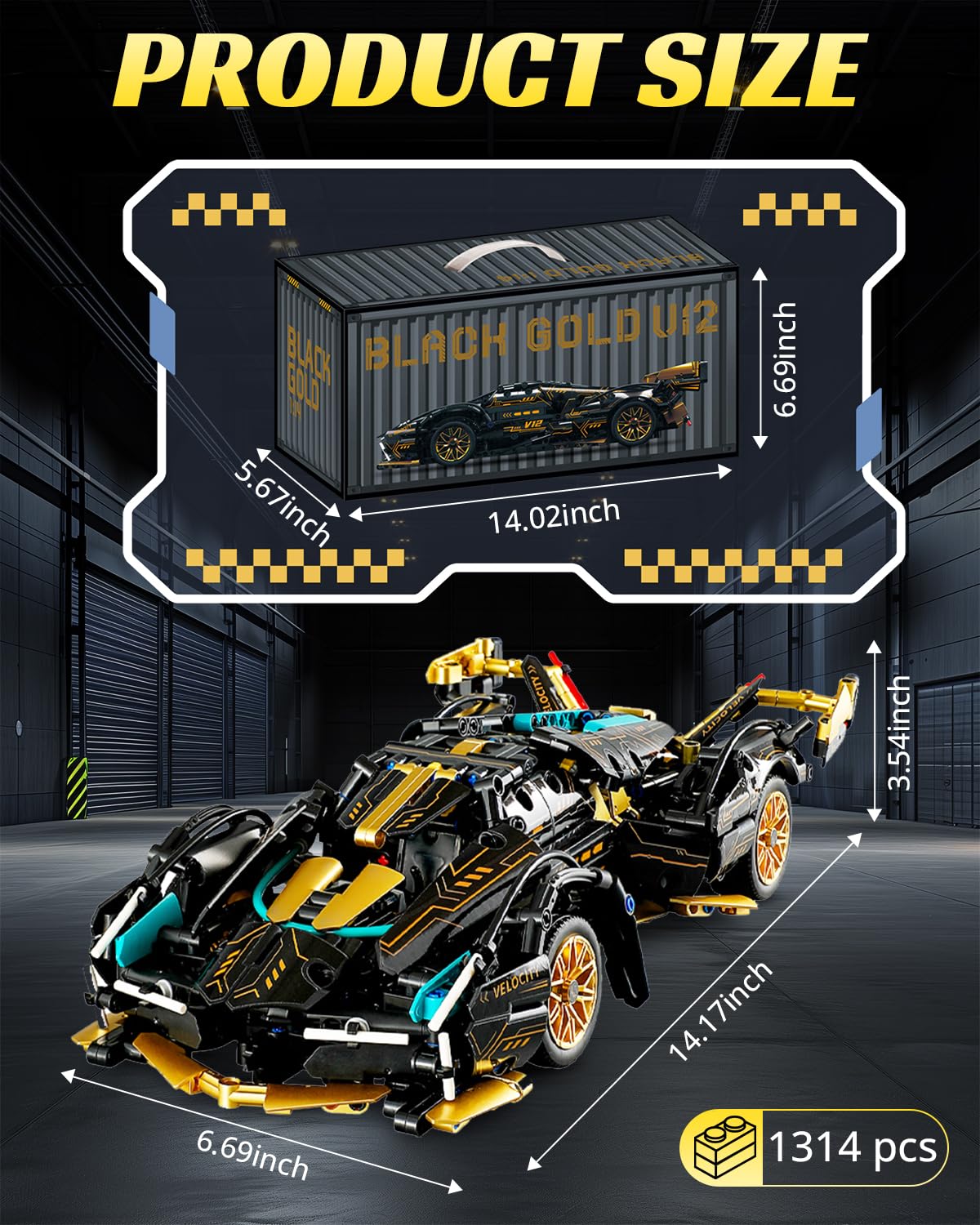 Amazon.com: Nueris 1:14 V12 Technic Super Sports Cars Model Sets