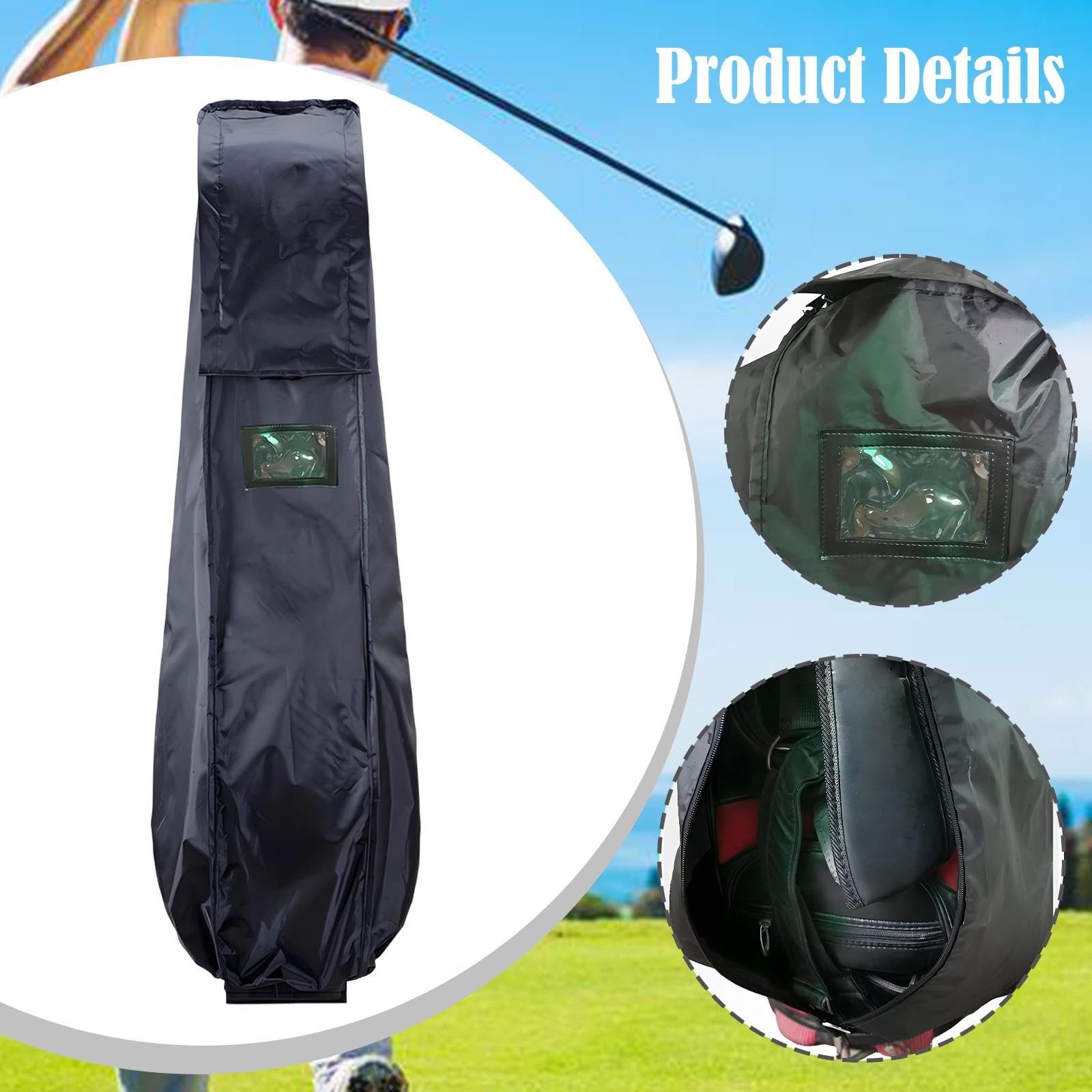 Funda Impermeable Ligera para Bolsa de Golf, 114 X 35 Cm.