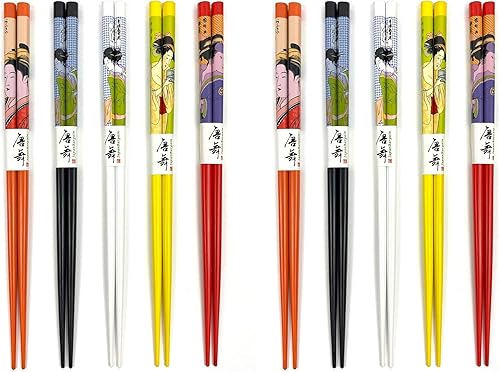 Vista 7 de Juego de palillos, de JapanBargain Brand, Geisha