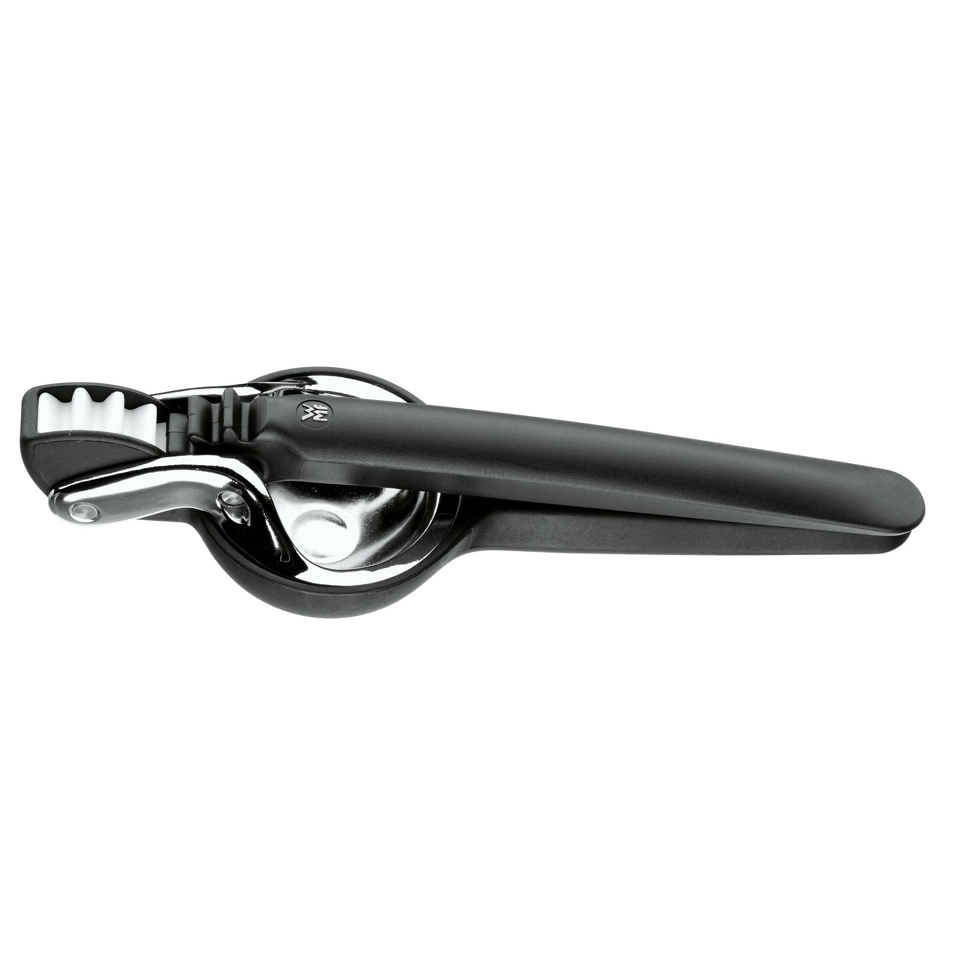 WMF Top Tools Zitruspresse manuell 8 cm, Cromargan Edelstahl, Hebel-Saftpresse für Zitronen, Limetten & Loft Barmaß, mit 2 Einheiten, 2 cl und 4 cl, kleiner Messbecher für exaktes Dosieren