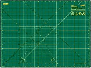 OLFA RM-SG 18x24 Self-Healing Double-Sided Rotary Cutting Mat for Quilting, Sewing, Crafts - Green Grid